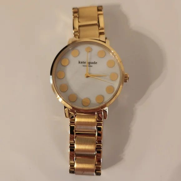 kate spade | Gold Watch with White Opal Face Kate Spade Tiny Metro watch Women 21mm Mop Dial Gold Tone  main image 2